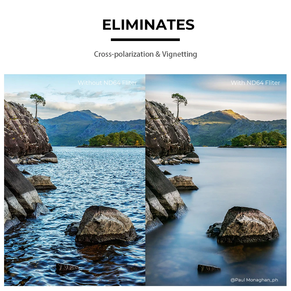 K & f conceito nd64 hd filtro nano x lente da câmera filtro ultra claro com revestimento de densidade verde 49mm 52mm 77mm para sony canon cam