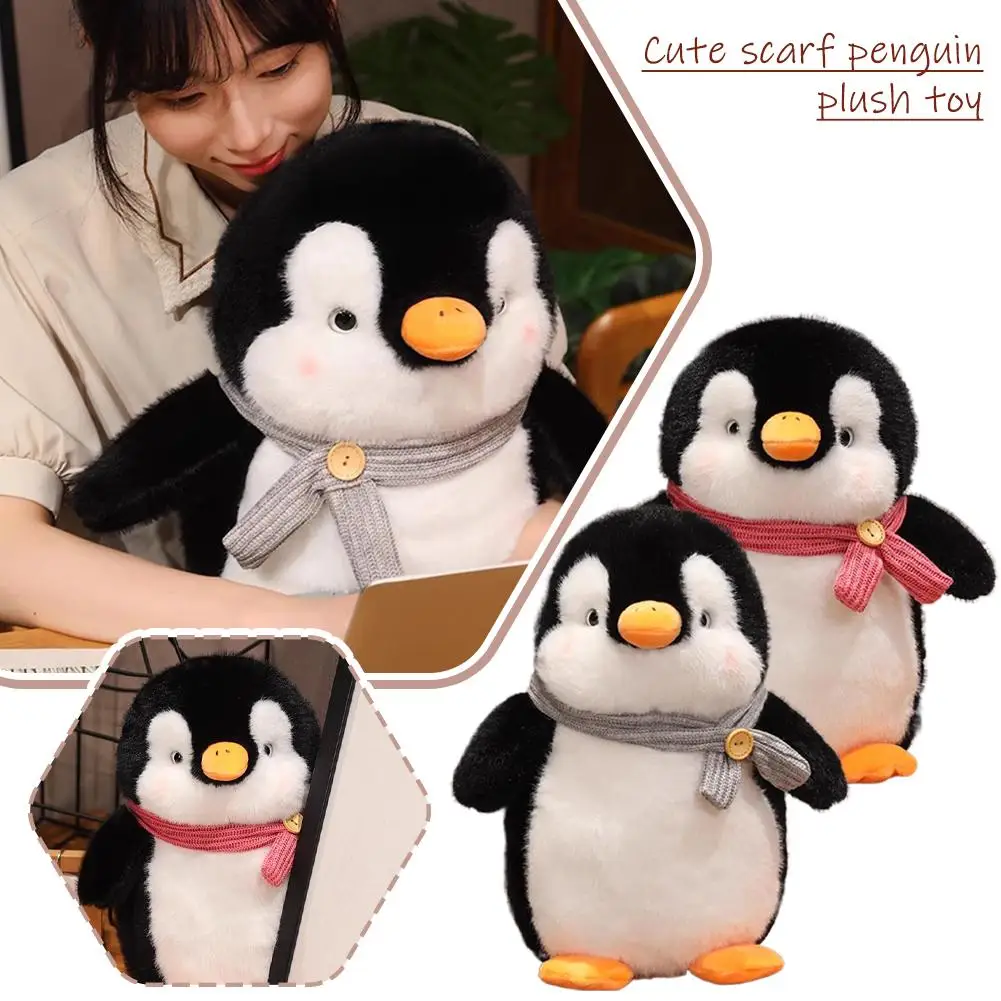 1pc 25/35/45cm Cute Scarf Penguin Plush Toy Children's Bed Sleeping Companion Doll Animal Cartoon Toys Pillow For Children R2C3