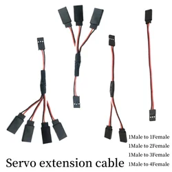 1PCS 20/30/50cm 1to1/ 1to2/ 1to3/ 1to4 RC Servo Extension Wire Cable Futaba 3 Pin JR Plug Splitters Male to Female for RC Model