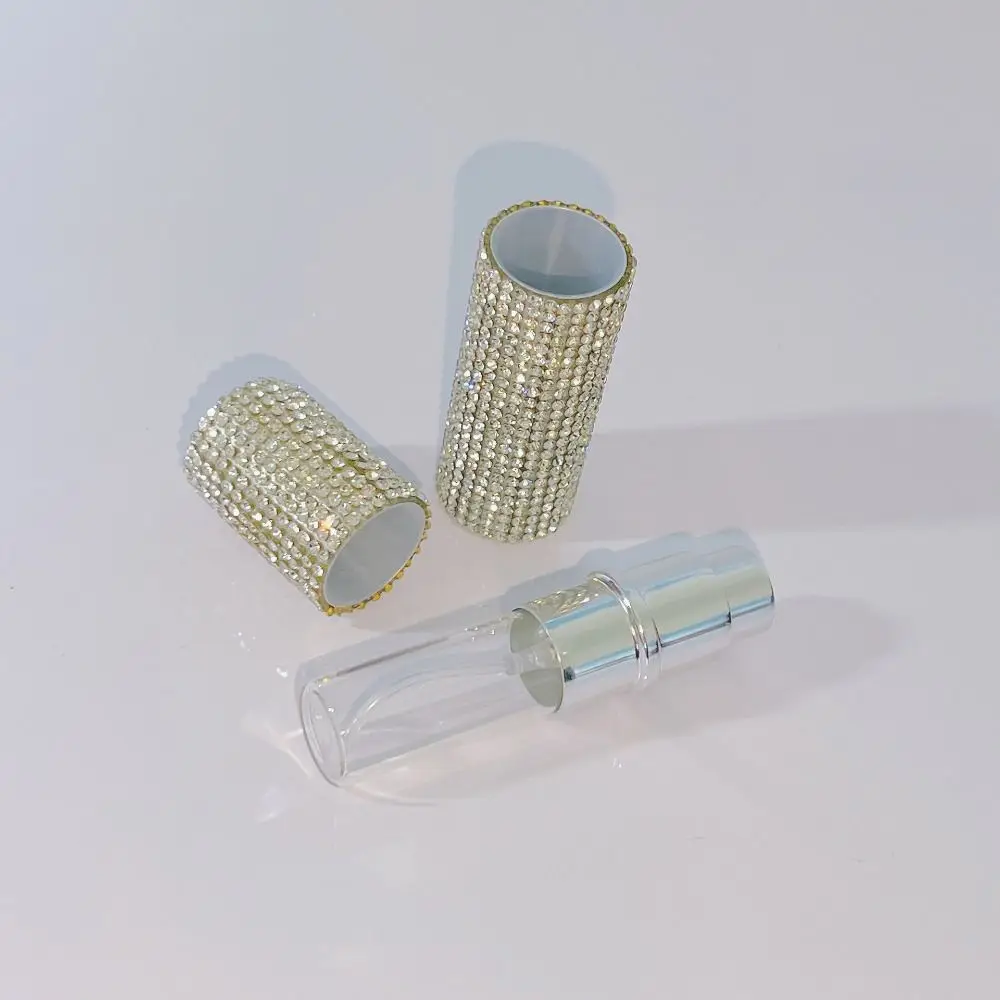 10ML Perfume Atomizer Bottle Refillable Rhinestone Inlaid Mini Cosmetics Sub Bottle Sparkling Leakproof Perfume Spray Bottle