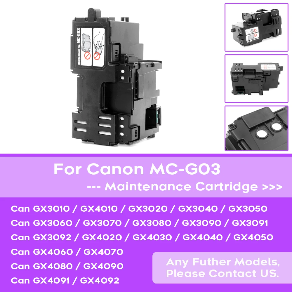 MC-G03 Maintenance Box Tank Chip Compatible For Canon PIXMA GX4030 GX3040 GX4040 GX3050 GX4050 GX3070 GX407 Printers