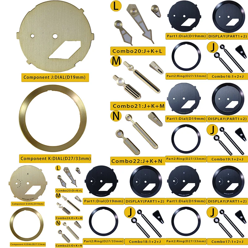 High Quality for GA2100 Dial Stainless Steel Ga2100 Modification Kit Watch Face DIY Dial & Hands Combo Modify