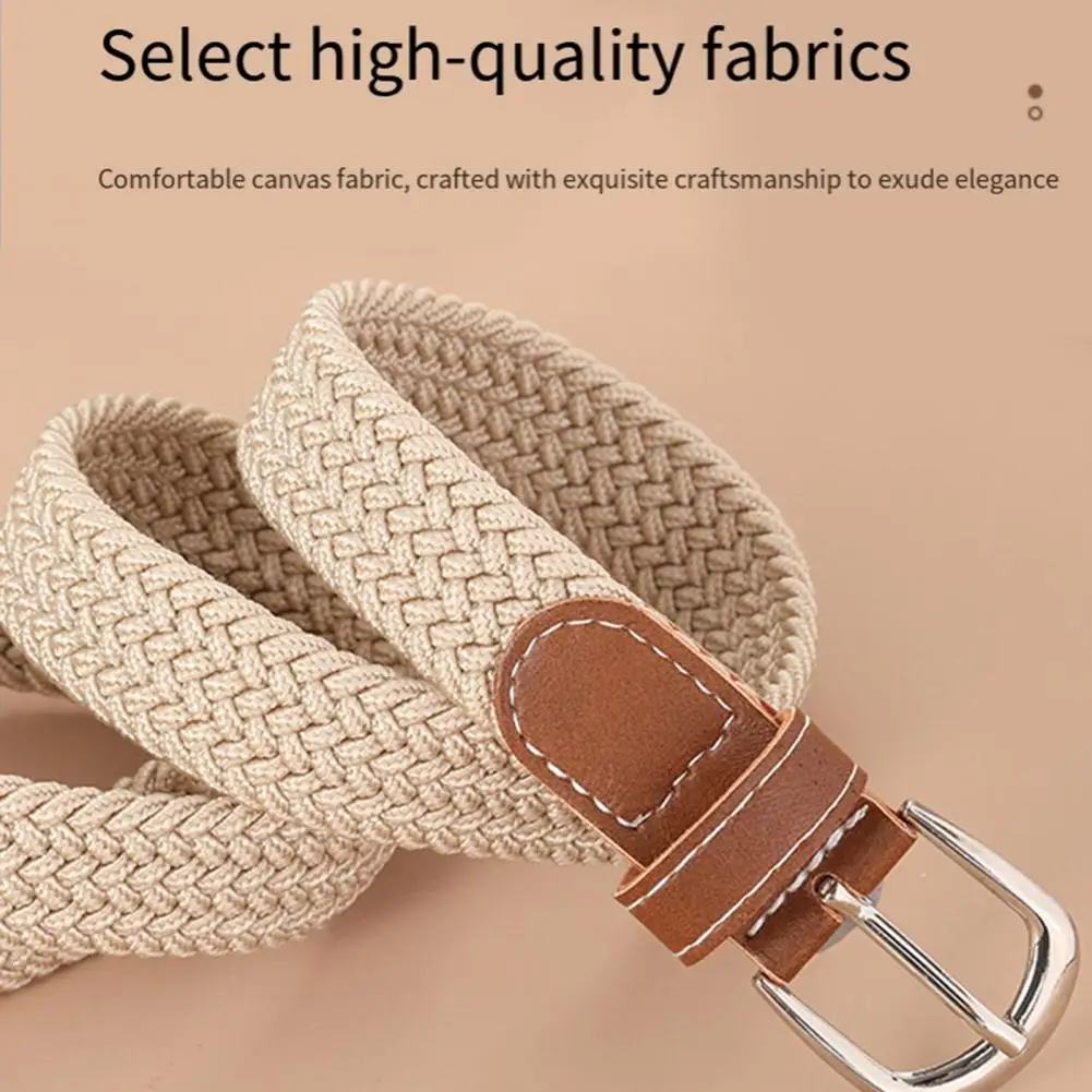 1 шт. эластичный тканый плетеный ремень для мужчин и женщин, повседневные джинсы для юниоров, брюки, пояс для гольфа, парусиновый ремень