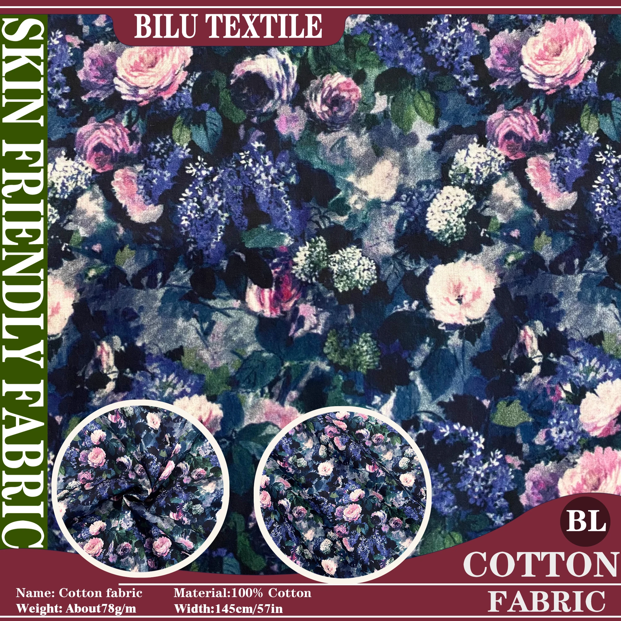 

1/2/3/5/10M 100%Cotton Poplin tana lawn fabric 80S Like Liberty Hampstead summer Fabric Sewing Dress Clothing Handmade DIY Cloth