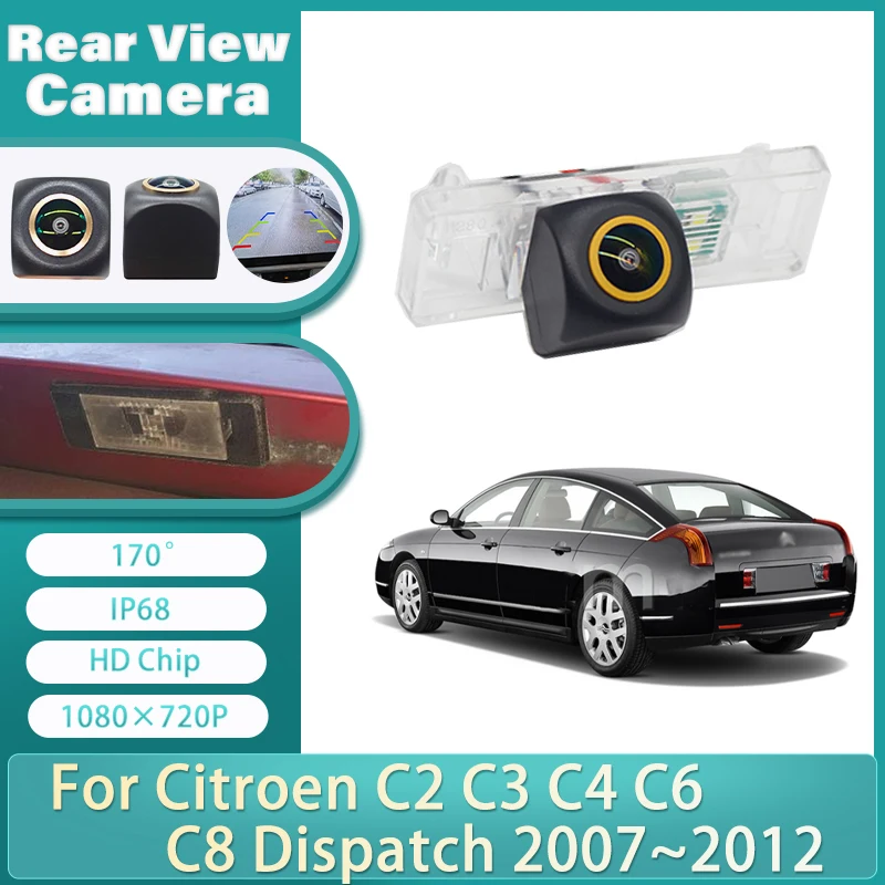 1080×720PRear View Camera For Citroen C2 C3 C4 C6 C8 Dispatch 2007~2012 Berlingo 1997~2015 Car Reverse Parking Monitor Accessory