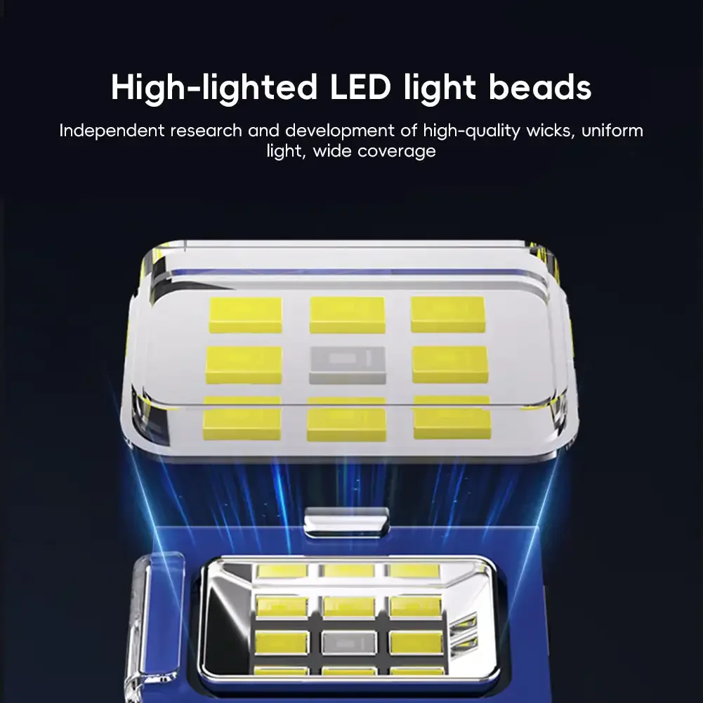 Faro LED multifuncional portátil, lámpara recargable por USB con Clip para tapa, para exteriores, correr por la noche, pescar y acampar, novedad, 1 unidad