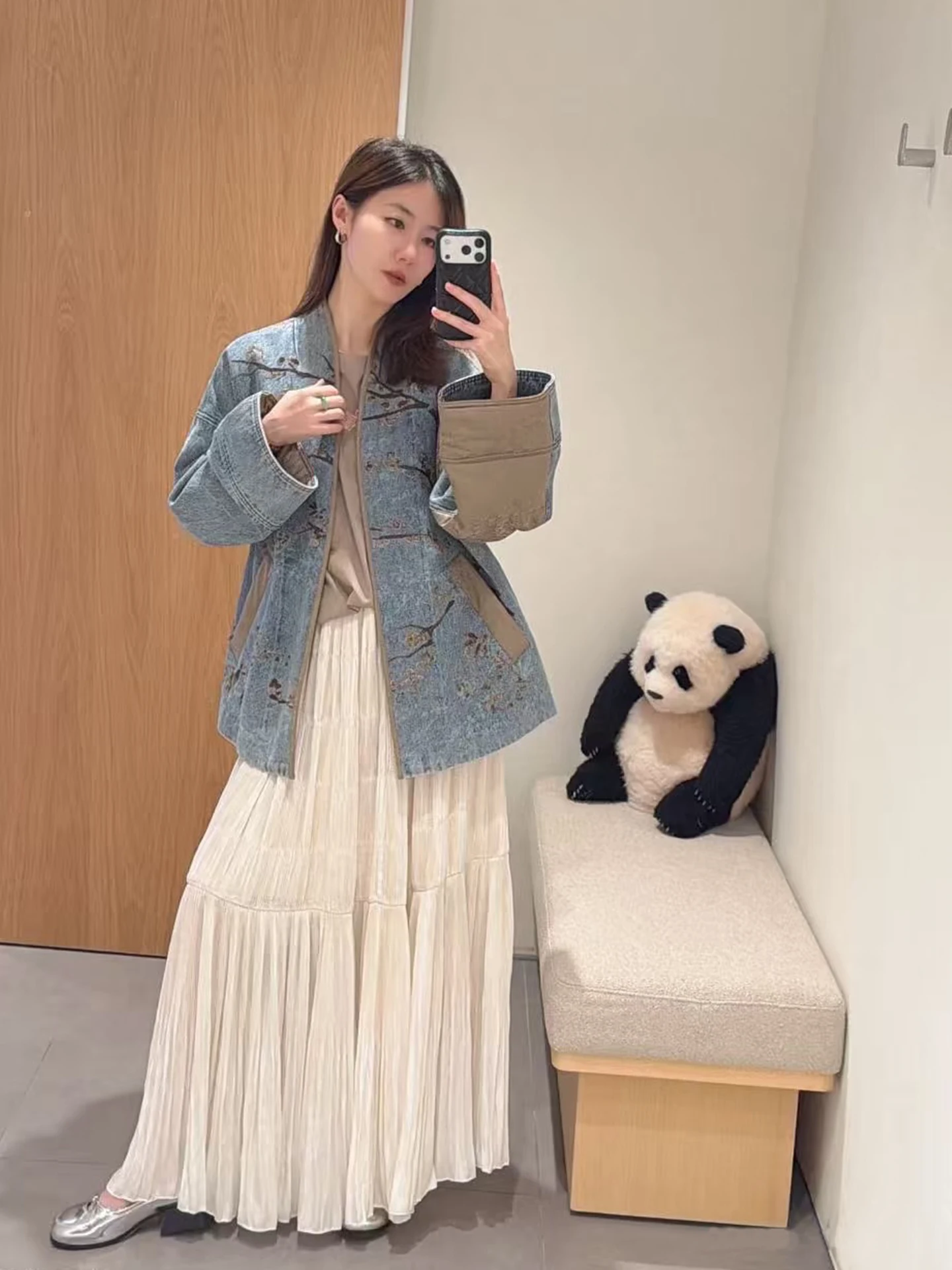 

Женская длинная юбка ASBR Heavy Industry Island Pred с высокой талией из полиэфирного волокна, высокоэластичная, без разреза, весна 2026, новинка