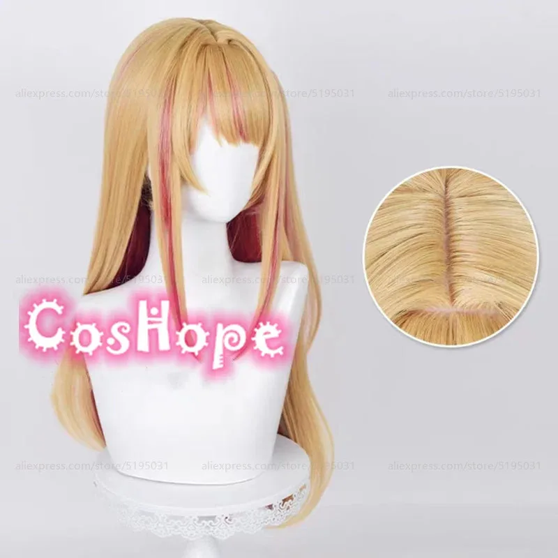 

2025 12 Hoshino Ruby 70 см прямой оранжевый золотой розовый парик косплей аниме термостойкие синтетические парики