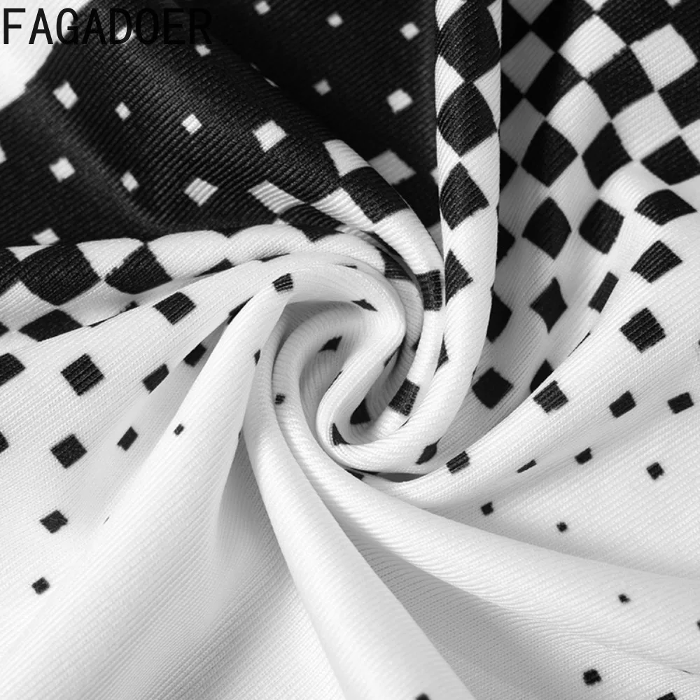 FAGADOER Fashion 3D Human Body Printing Skinny Skirts Women High Waisted Slim Streetwear Sexy Female Matching OL Clothing 2023