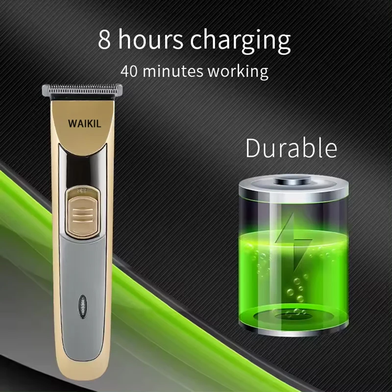 WAIKIL-cortadora de pelo profesional multifuncional para hombre, cortadora de empuje eléctrica con cabezal de aceite, carga USB, recortadora portátil inalámbrica