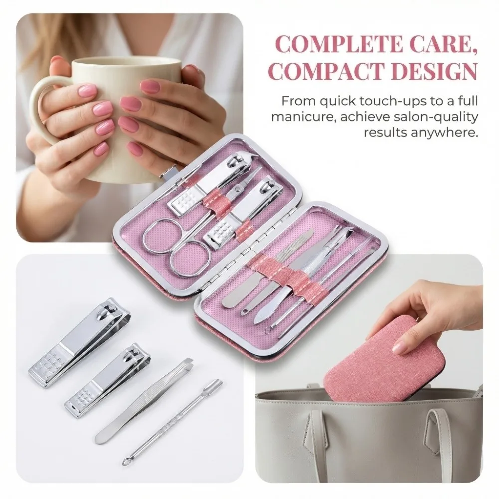8Pcs Practical Multi-function Nail Clipper Set Household Durable Manicure Kit Portable Nail Care Tool Nail Trimming
