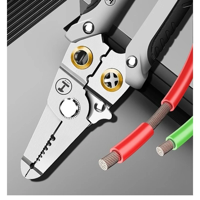 

Wire stripping pliers Electrical pliers 7 inch multifunctional crimping Dial and pull Household wiring tools Wire