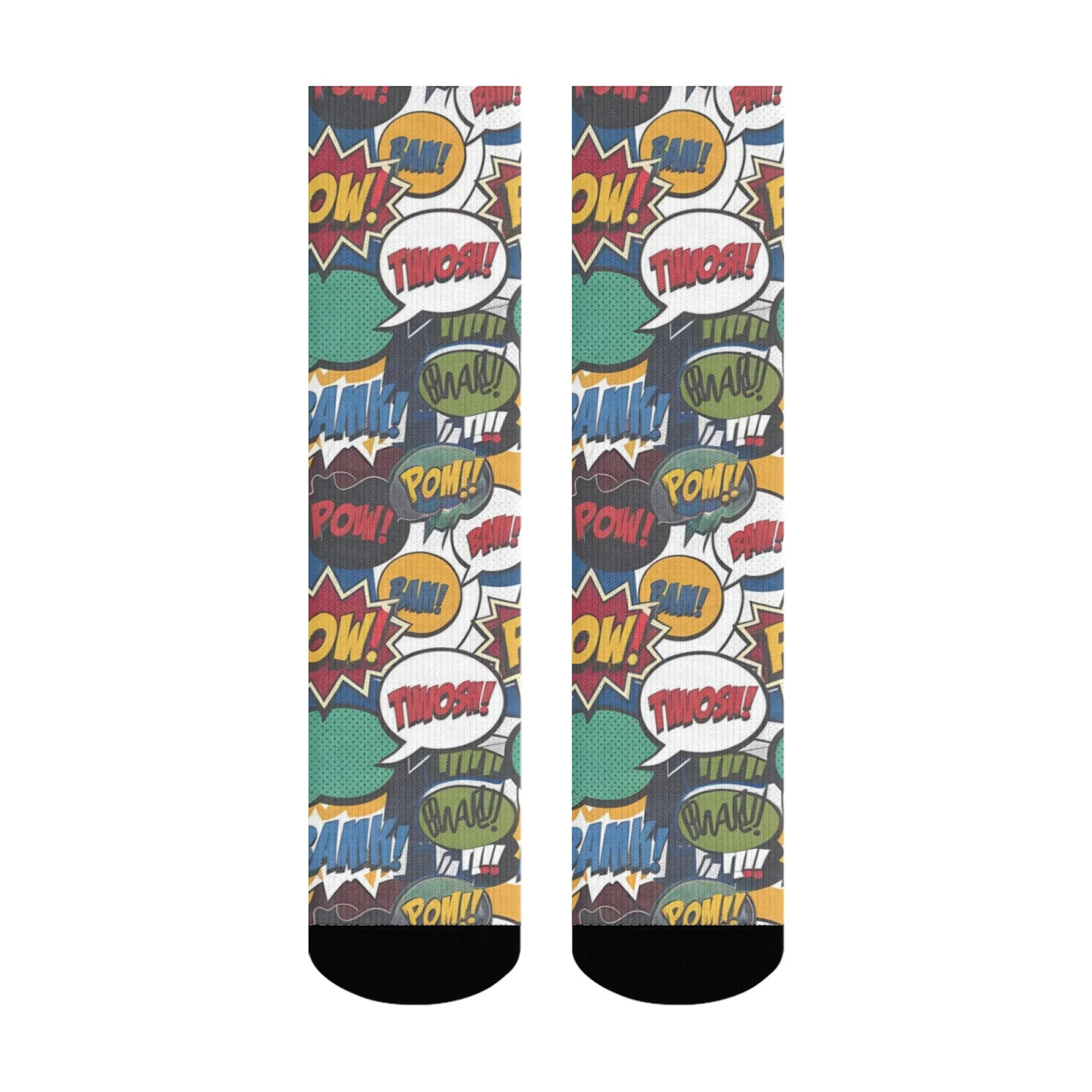 Fun street graffiti comic pop art socks men and women leisure outdoor sports socks hip hop happy personality crew socks gift