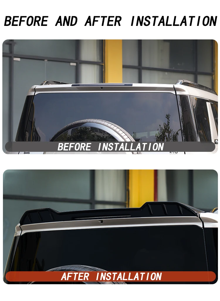 Car exterior decoration accessories, sports tail wing, pressure tail, roof, fixed wind wing, top wing ext For BYD Leopard 8 2025