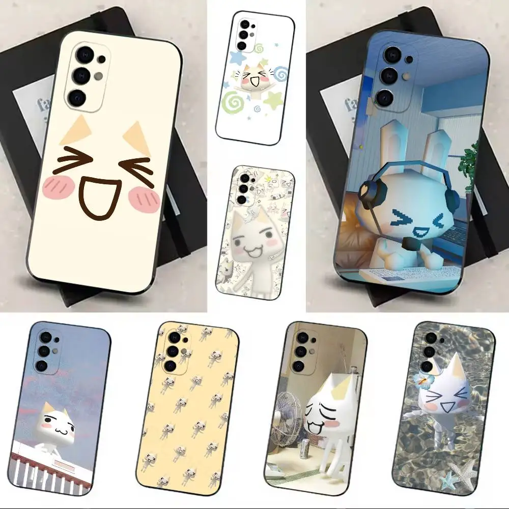 POP INS hot Toro Cat Phone Case Soft Black For Samsung S24,S21,S22,S20,S23,S30,Ultra,S20,Plus