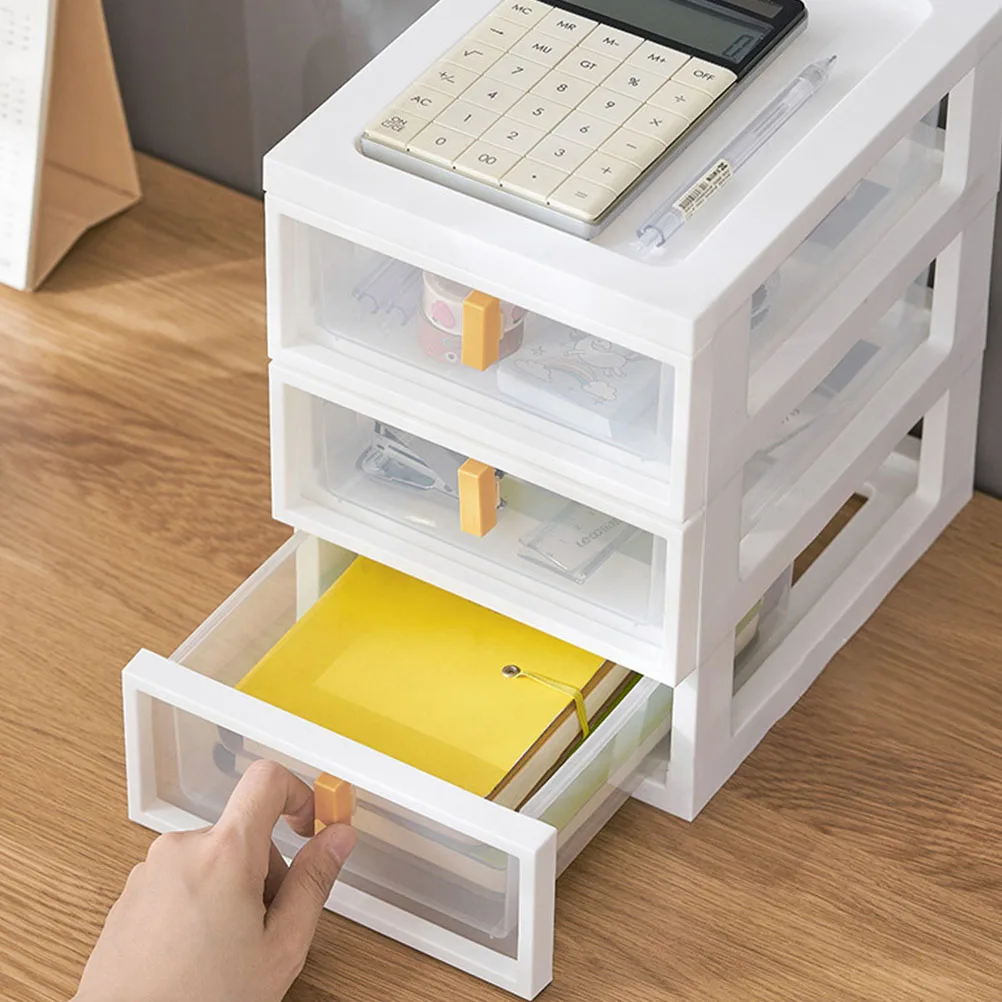 Desktop Organizer Layered For Office Stationery Sundries Plastic Desktop Organizer Box Drawer Storage Box