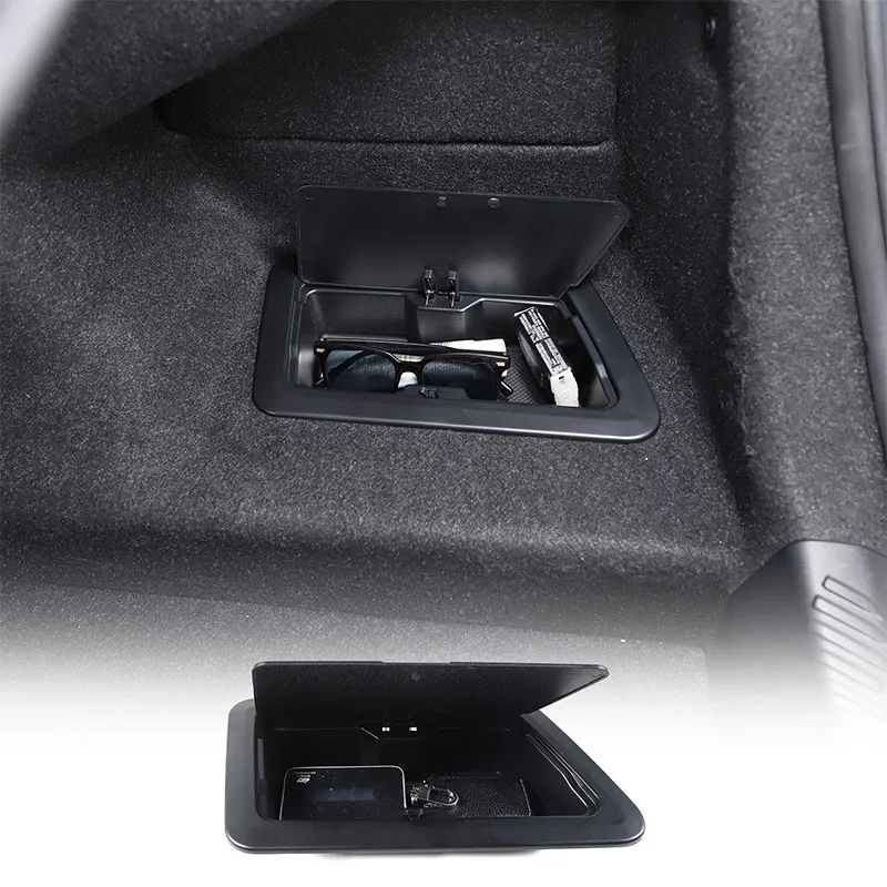For BMW 5 Series G60 2024 2025 Car Rear Trunk Side Storage Box with Cover Tail Boot Organizer Partition Stowing Accessories