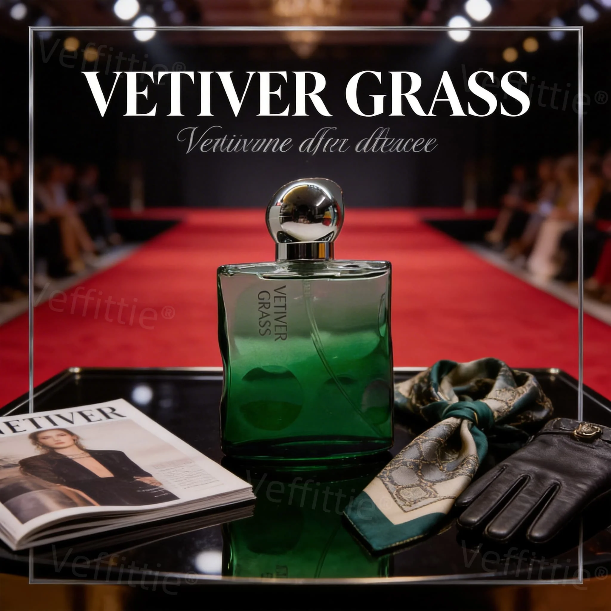 

Home Night Vetiver Eau De Parfum, 1.7oz Green Glass Bottle Indoor Relaxing Wear, Soft Sandalwood-Iris Essence for Quiet Evenings
