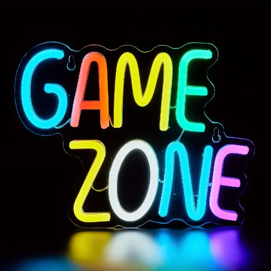 Gamepad Shaped LED Neon Sign for Gamer Room Decor, Gaming Neon Sign for Boys Room Wall Decor,  USB Powered Gamer Gifts for Teens