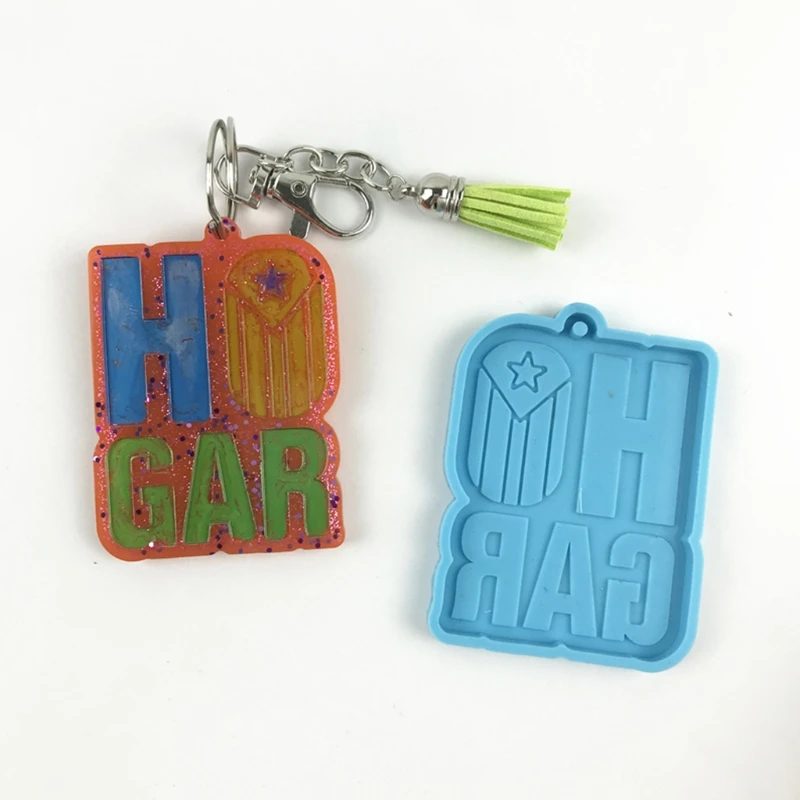 GAR Keychain Mould Crystal Epoxy for Creative Silicone Mould Love Gift