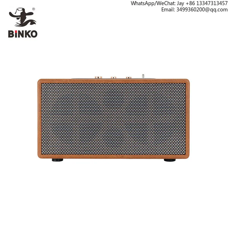 

2025 Vintage Wooden For Bluetooth Boombox 50H Playtime USB/AUX Portable Speaker For Outdoor Events-Compatible Computer Mobile