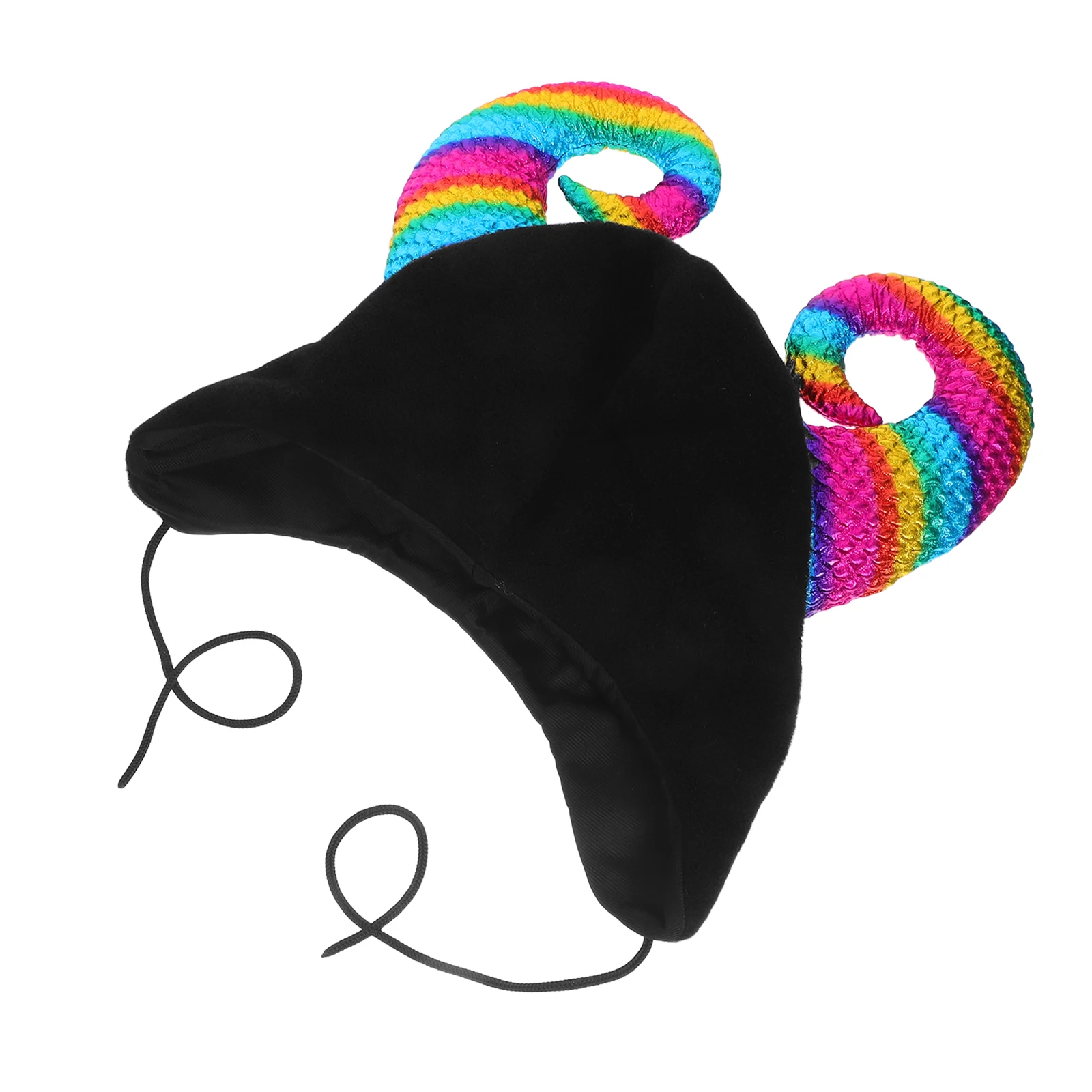 

Ox Horned Witch Hat Beanie with Horns Cute Funny Cosplay Cow Costume Bull Headwear