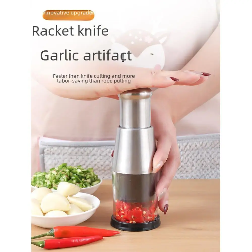 Stainless Steel Garlic Masher Household Kitchen Hand Pressed Garlic Crusher Vegetable Cutter Artifact Wholesale Price