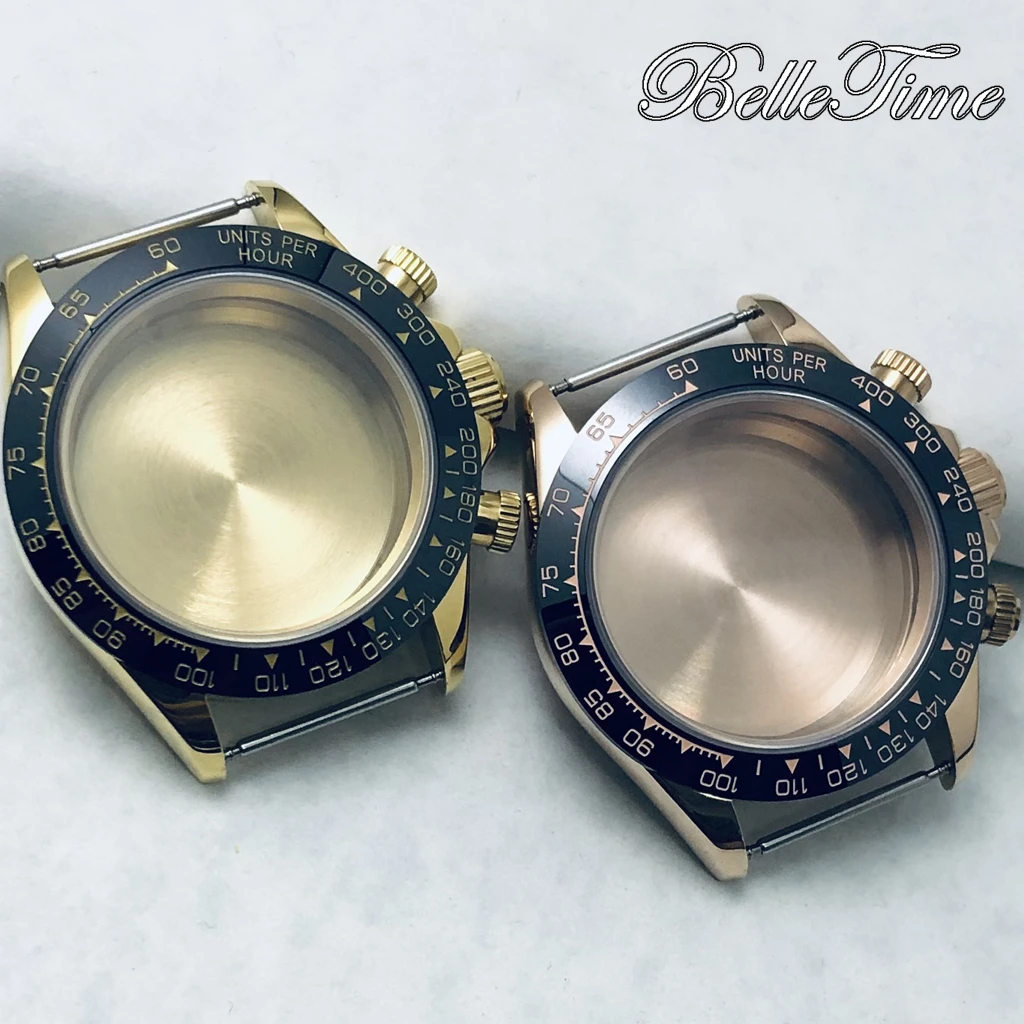 عالية الجودة دايتونا كوارتز كرونوغراف 40 مللي متر VK63 السيراميك الحافة صالح VK63A VK64 كوارتز ساعة يد تعمل بالحركة اكسسوارات