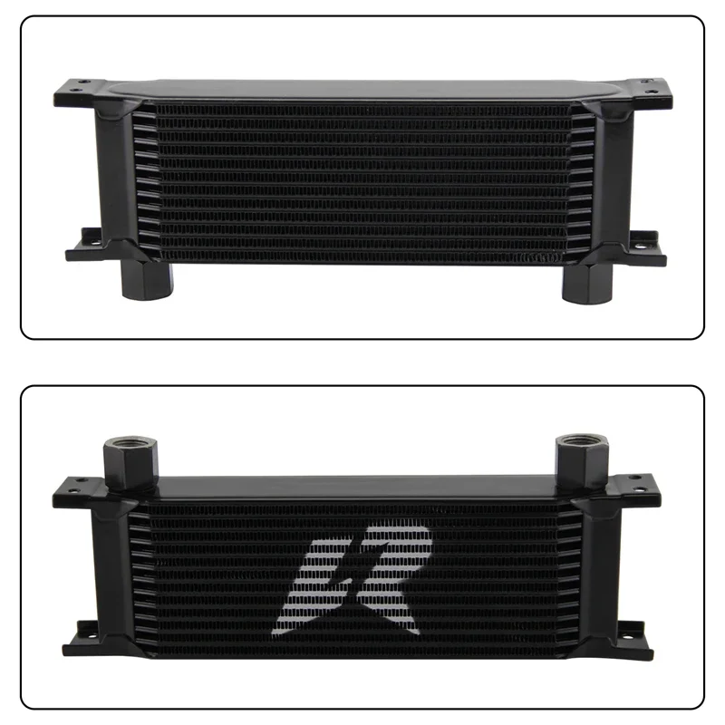 

7/9/16 Rows Engine Oil Cooler with 1/2" G Female Thread Inlets Universal Black