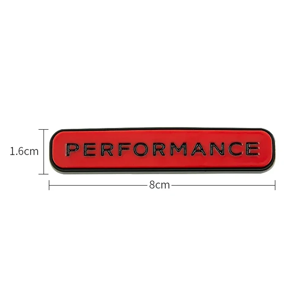 8*1.6cm Red PERFORMANCE Emblems Sticker Side Fender Sticker PERFORMANCE Grille Sticker for Brabus Mercedes Benz SMART Car Style