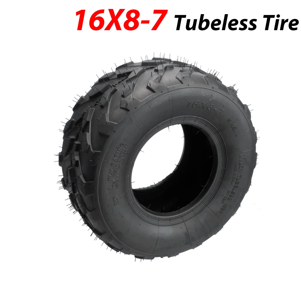 

16x8-7 Off-road Vacuum Tyre 16*8.00-7 Thickened Tubeless Tire For 110cc 125cc ATV Go kart UTV Buggy Electric Quad Bike Wheel