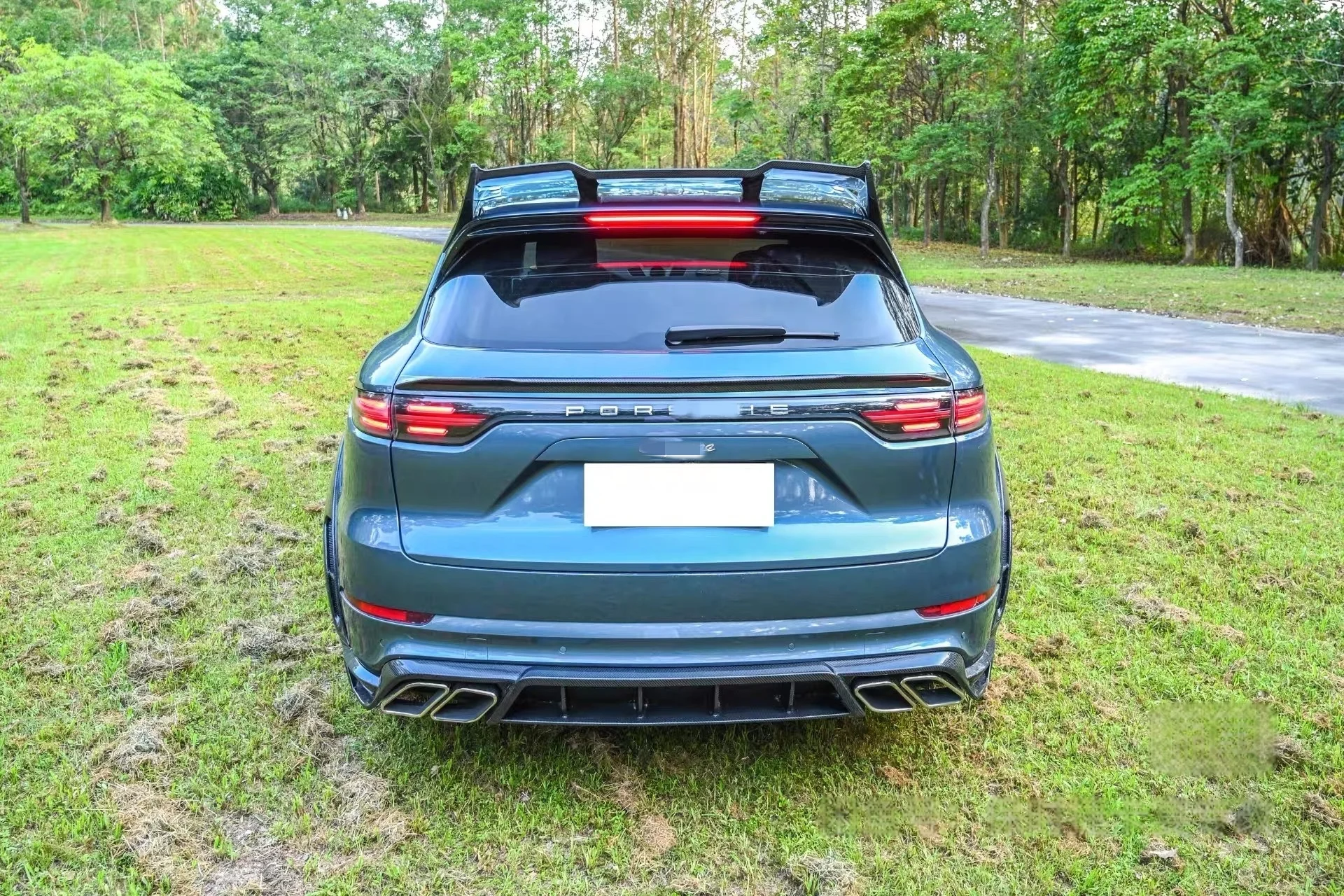 포르쉐 카이엔 9Y0.2 MSY 스타일 드라이 카본 파이버 스포일러용 최고급 소재 최고급 윙