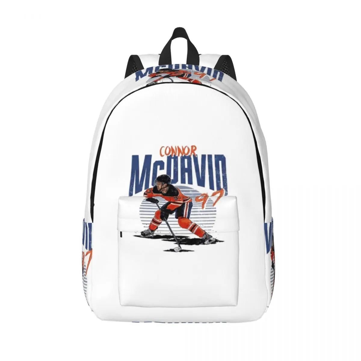 Connor McDavid For Edmonton Oilers Fans Student Backpack School Bag Hiking Travel Daypack for Men Women Bookbag Shoulder Bags