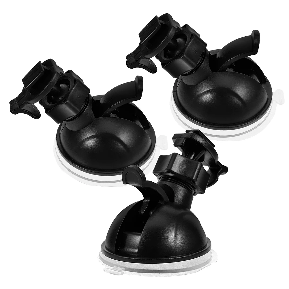 

3pcs Head Suction Cup Car Dash Cam Holder 360 Degree Adjustable Recorder Mount Plastic Clamp Windshield Accessories