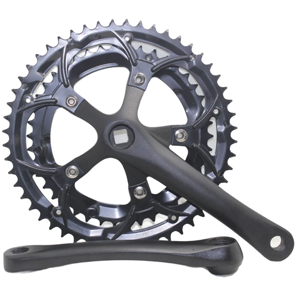 Aluminum Crankset for For road Bikes 52T 42T Double Chainring 170mm Arm Length Square Taper Fit 7 8 9 For speed Drivetrains