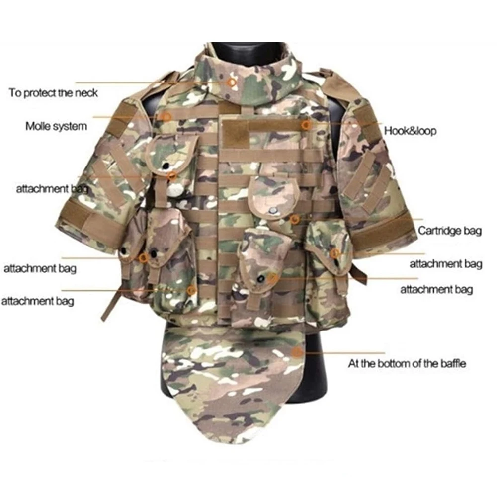 Outdoor OTV Tactical Vest Camouflage Body Armor Combat Vest with Pouch/Pad Airsoft Multifunction Assault Plate Carrier Clothing