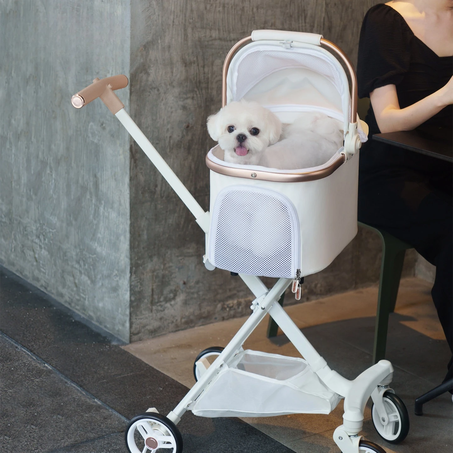 Suitable for Pet Walking Dogs, Outdoor Activities, Small Folding Carts, Lightweight Detachable Pet Carts