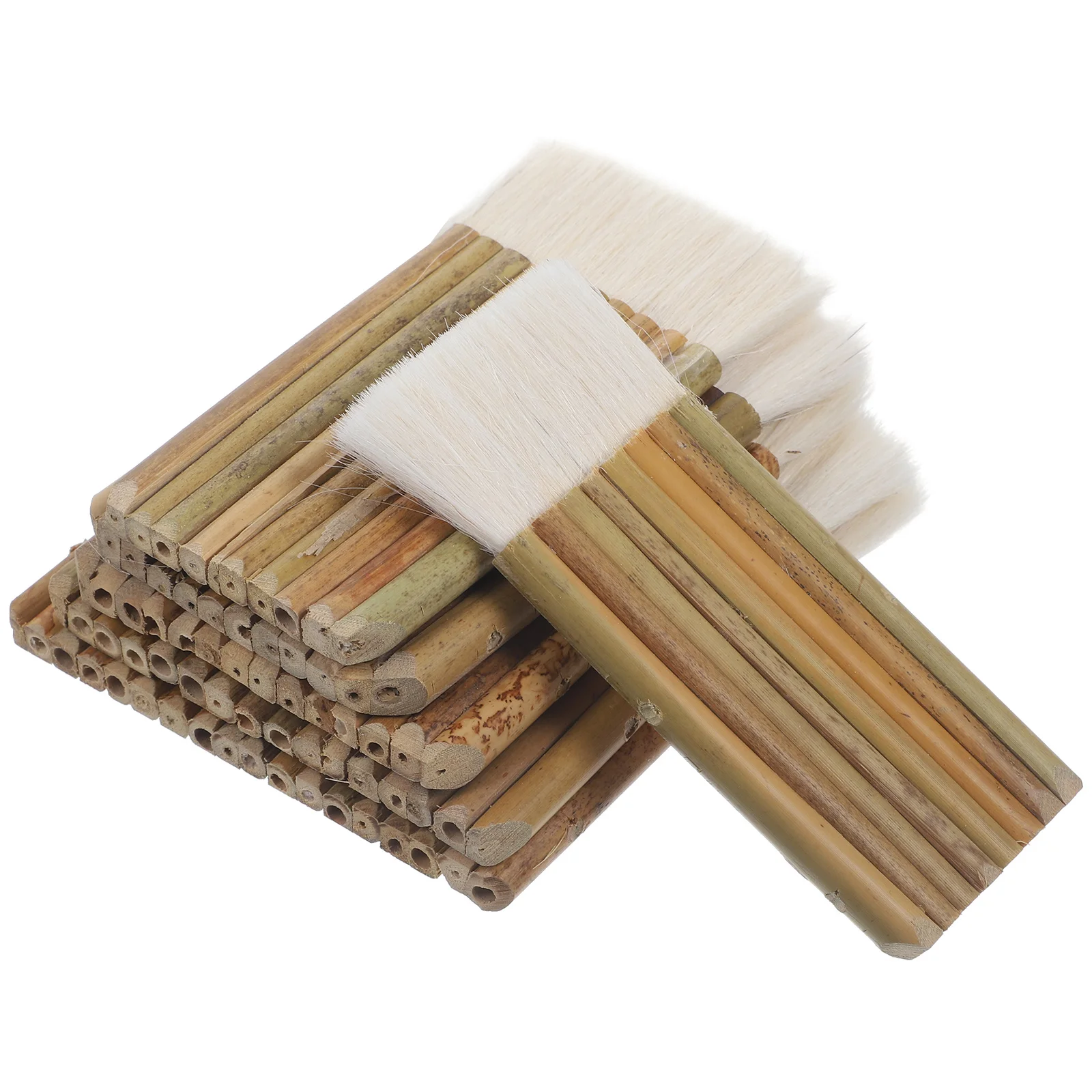 

6Pcs Wool Brush Set with Wooden Handle for Painting Craft Projects Smooth Bristles Easy Grip Multi-Function Art Tools