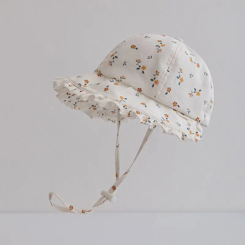 Princess Style Baby Sun Protection Hat Thin Breathable Spring Autumn Fisherman Cap Cute Cool Hat Newborn Infant Headwear view 6