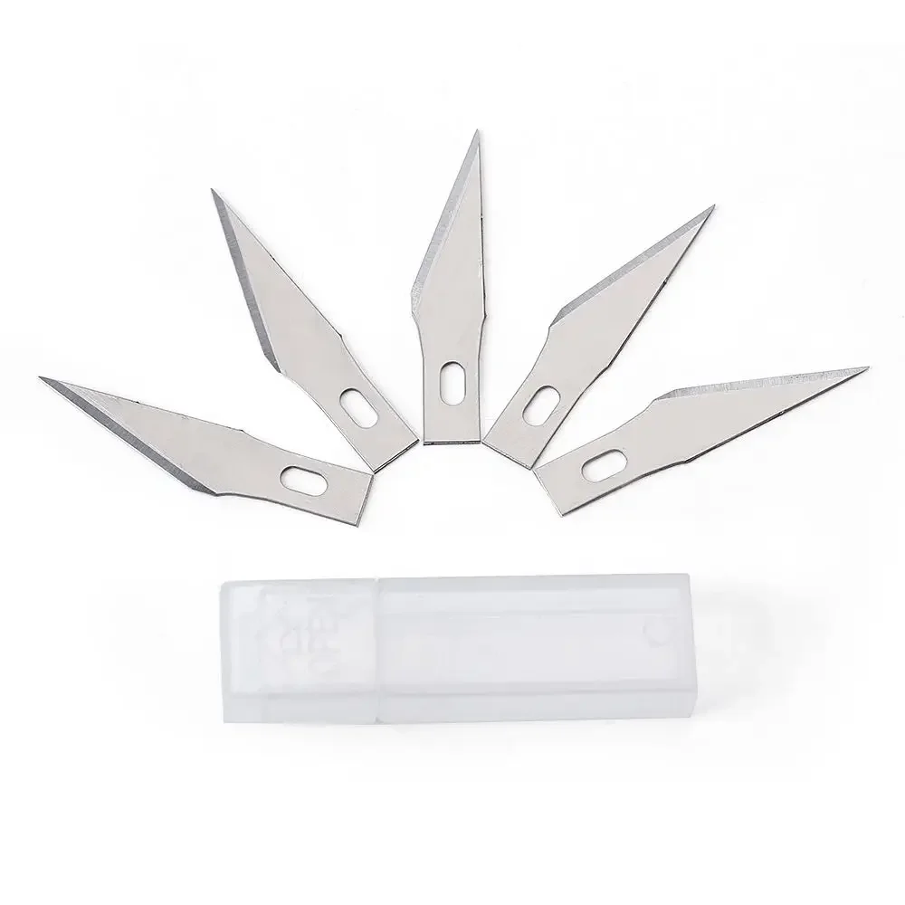 الفاكهة النحت نحت النقش القاطع مع 6 قطعة شفرة عدم الانزلاق سكين المعجنات أدوات مشرط معدني