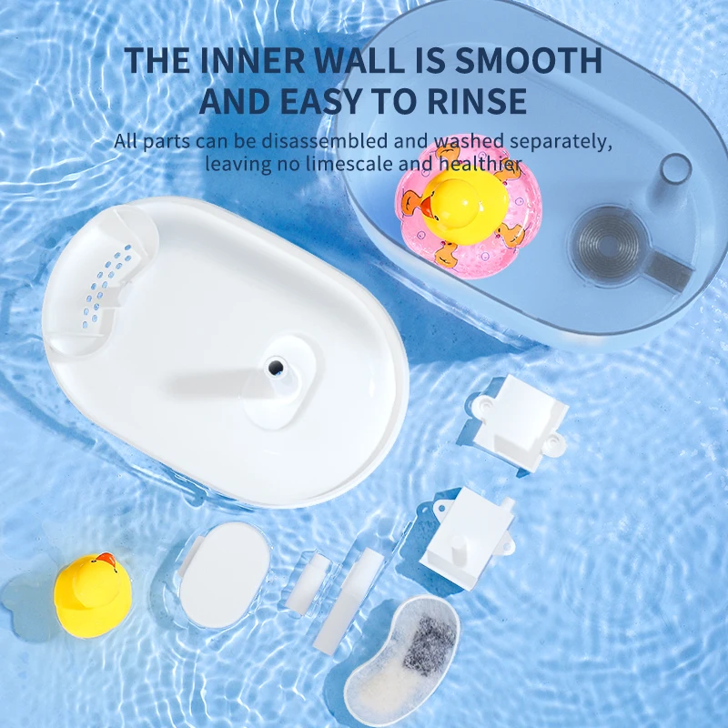 High Quality Intelligent Cat Pet Water Fountain Automatic Low Water Level Auto Power-Off Silent Electric Luxury Charge