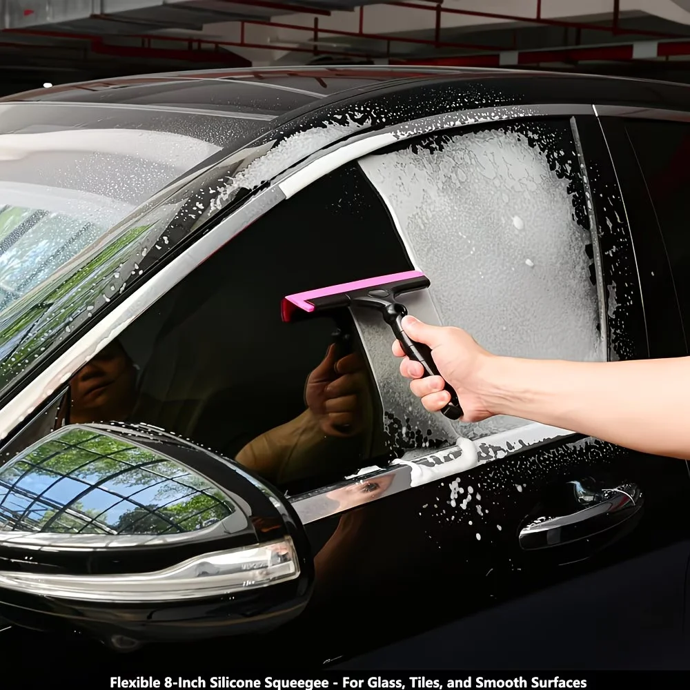 2 Stück 8 Zoll Flexibler Abzieher Fenstertönungswerkzeuge Auto-Wasserabzieher für Windschutzscheiben-Tönung, Vinyl-Folien-Applikator – Detail 6