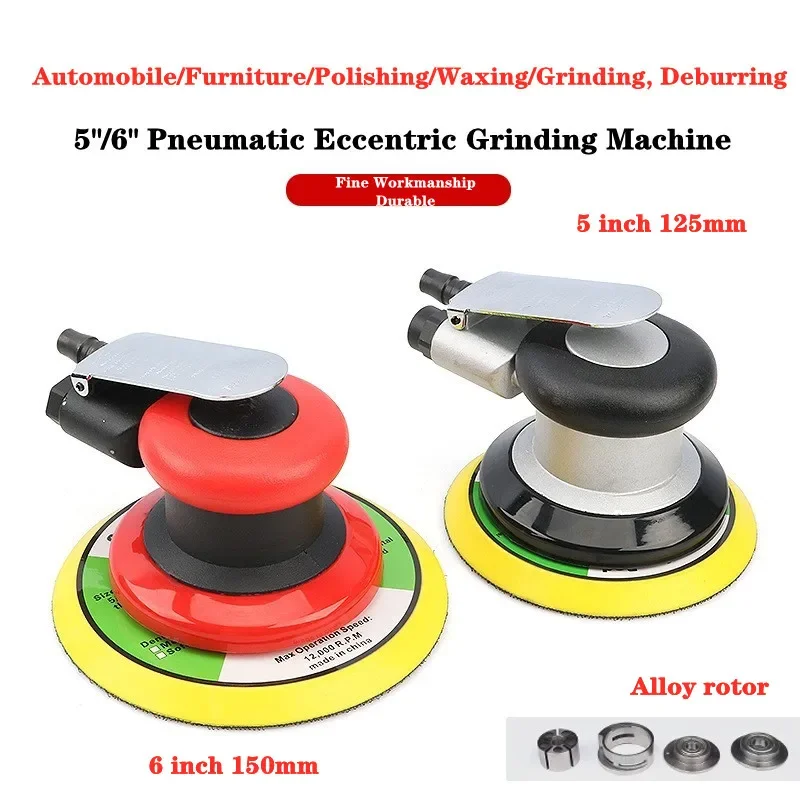 

5/6 Inch Pneumatic Air Sander Polisher Tool Polishing Random Orbital Palm Machine Grinder for Car Paint Care Rust Removal