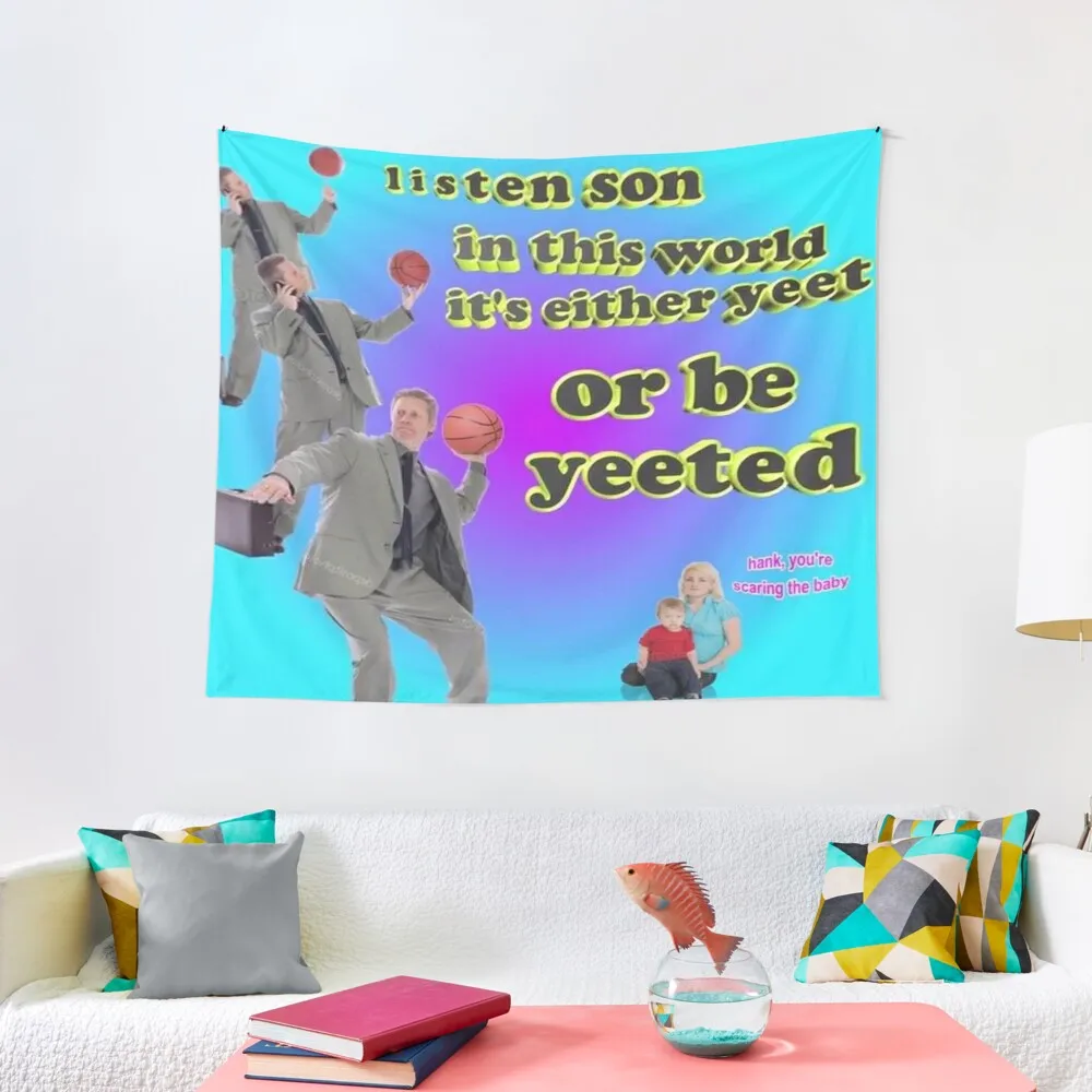 It's either YEET or be YEETED Tapestry Wall Decoration Japanese Room Decor Korean Room Decor Tapestry