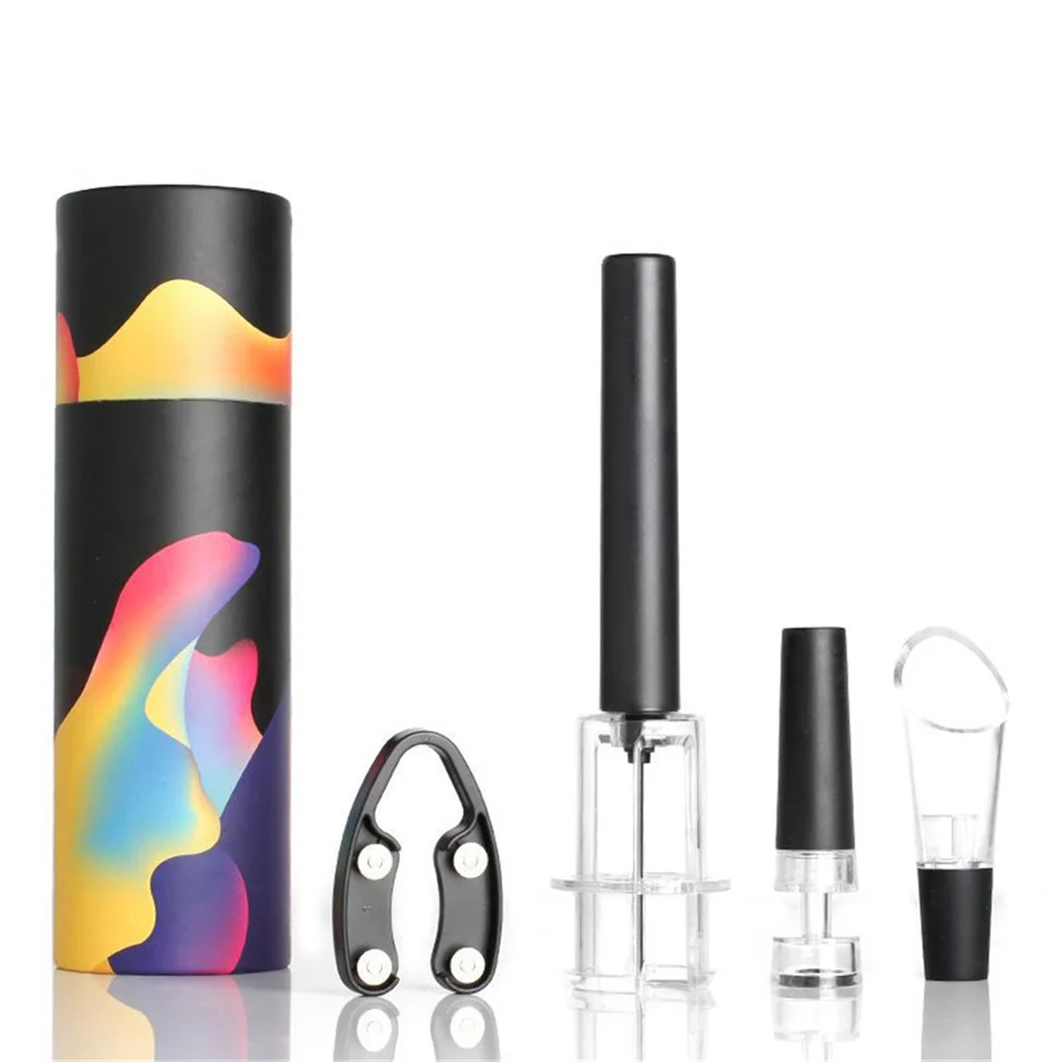 Stainless Steel Wine Opener Air Pump Pressure Vacuum Bottle Corkscrew Pin Type Easy Pour Bar Tool for Home And Kitchen
