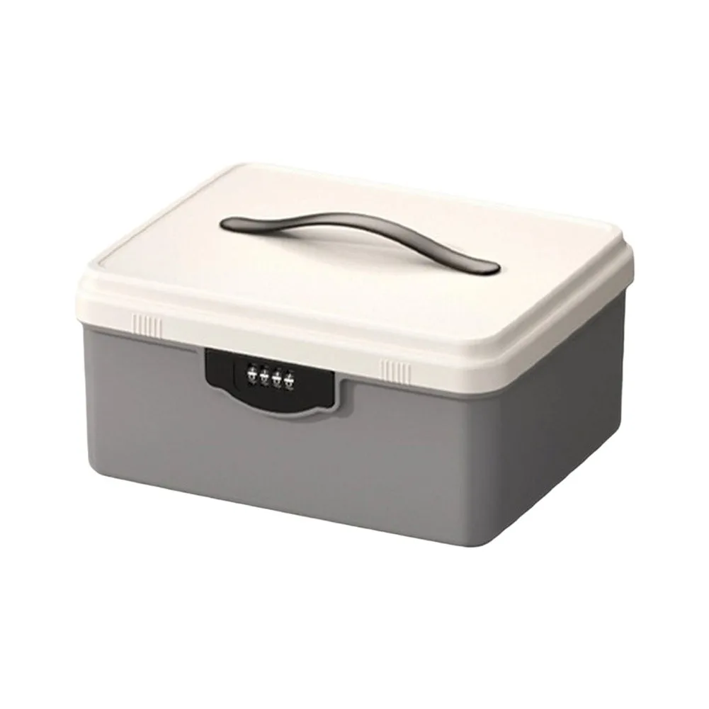 Stylish Discreet Storage Box with 3-Digit Combination Lock for Home Use ABS Plastic 26x21.5x12.6cm Medium Size