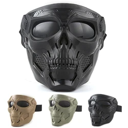 Tactical Mask CS Protective Skull Mask Adjustable Full Face Skull Mask for Airsoft Paintball Cosplay Wargame Halloween