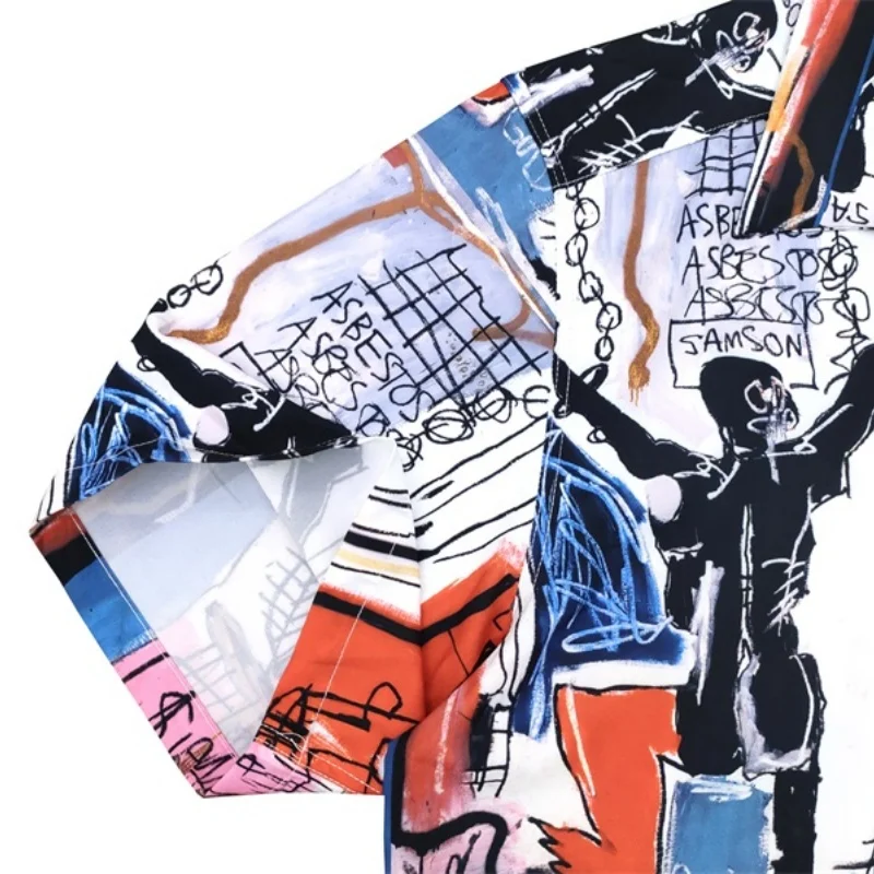 AI Trend Summer High Street Clothing WACKO MARIA Heavenly Tokyo Shirt Mens Womens Graffiti Vintage Hawaii Shirt With Tags