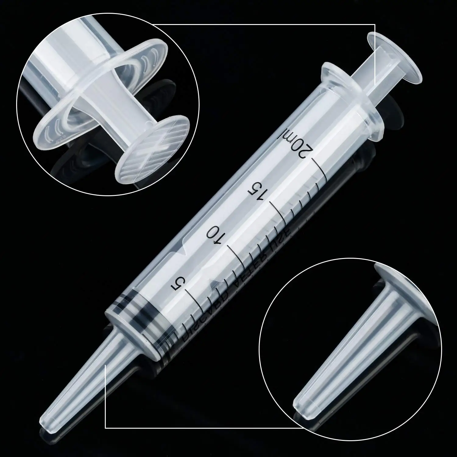 Spritzen-Set 60 ml 20 ml Industrielle Kunststoffspritze mit 100 cm praktischem Schlauch zum Nachfüllen von Flüssigkeiten, Füttern von Haustieren, Extraktion – Detail 7