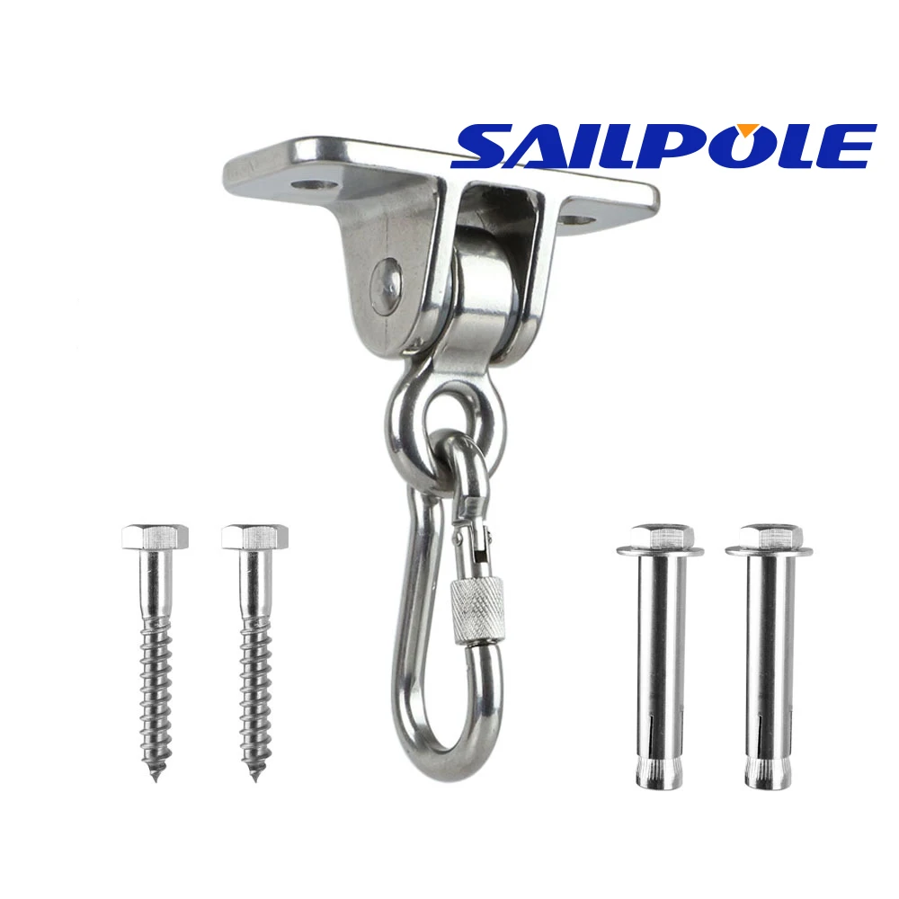 Indoor Outdoor & Hanging Snap Hooks 304 Stainless Steel Heavy Duty Swing Hangers for Wooden Sets Playground Porch